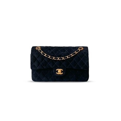 CHANEL SUEDE MEDIUM DOUBLE FLAP SHOULDER BAG 306480 (25*16*8cm)